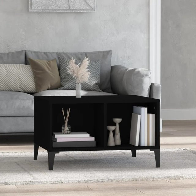vidaXL Couchtisch Modell 5 in Schwarz, rechteckig aus Holzwerkstoff und Metall, B/T/H: 60 x 50 x 36,5 cm - Bild 1
