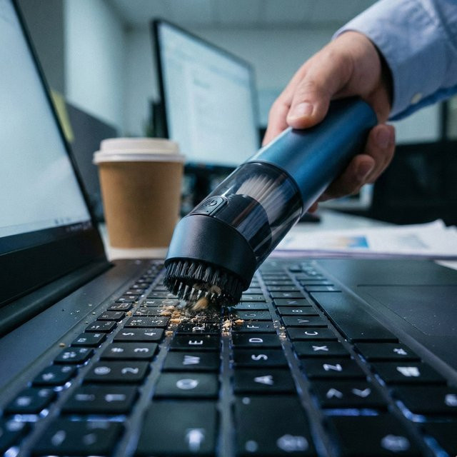 ROUNY Xs Pro Kabelloser Mini-Handstaubsauger mit bürstlosem Motor und Gebläsefunktion, Silber, Aluminiumlegierung - Bild 1