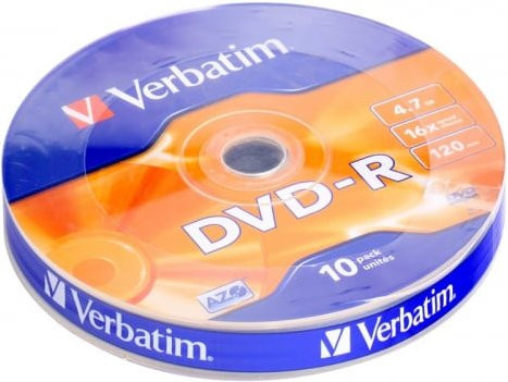 Verbatim DVD-R Rohlinge Matt Silver 4,7 GB 16x 10er Pack - Bild 1