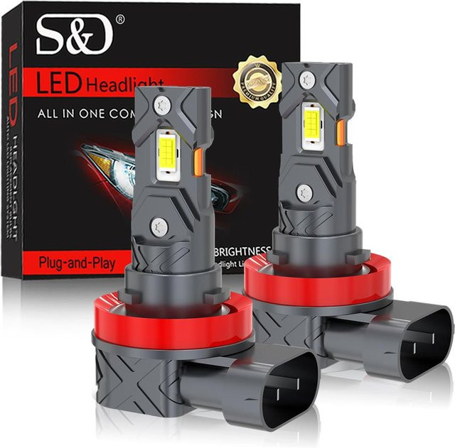 2 Stück LED-Scheinwerferlampen Set H8 H11 9005 HB3 9006 HB4 mit 16Core CSP Technologie, 20000LM, 6500K Weiß, Canbus Plug & Play Autolampe - Bild 1