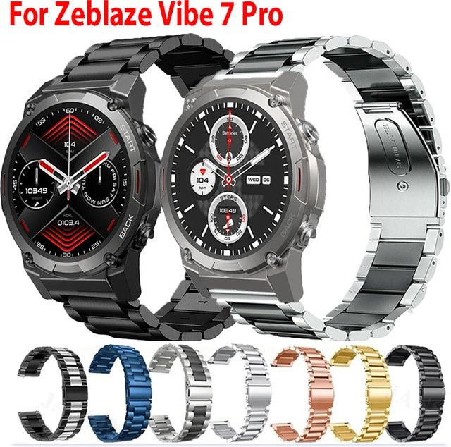 Zeblaze Uhrenarmband Edelstahl, Silber, 22 mm, Unisex - Bild 1