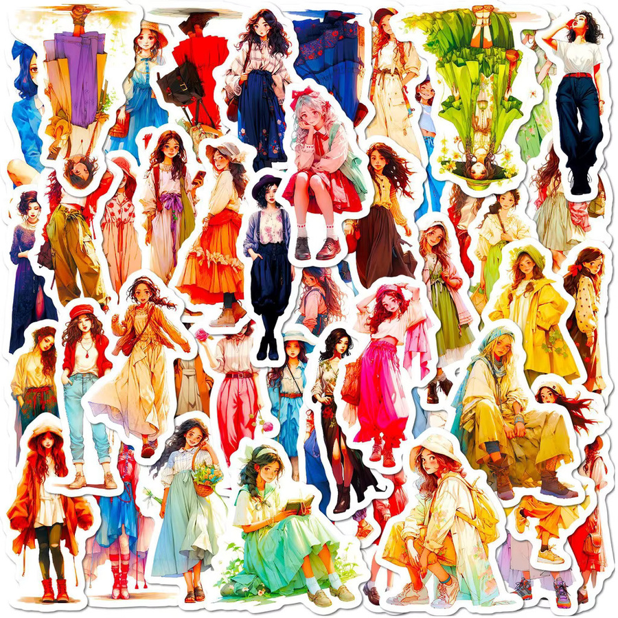 50 Stück Wasserdichte Graffiti Aufkleber für Mädchen in Multicolor von BulingBulingStickers Shop - Bild 2