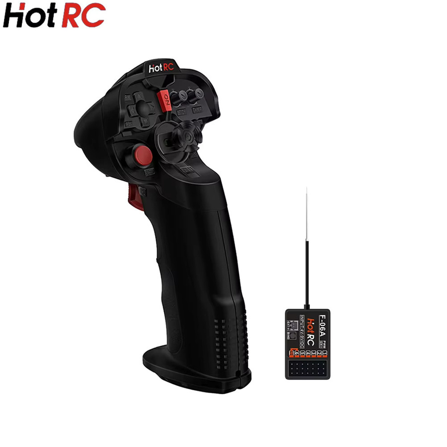 HotRC DS-4A Einhand-RC-Sender, 4-Kanal Funkfernsteuerung, 6-Kanal Empfänger - Bild 2