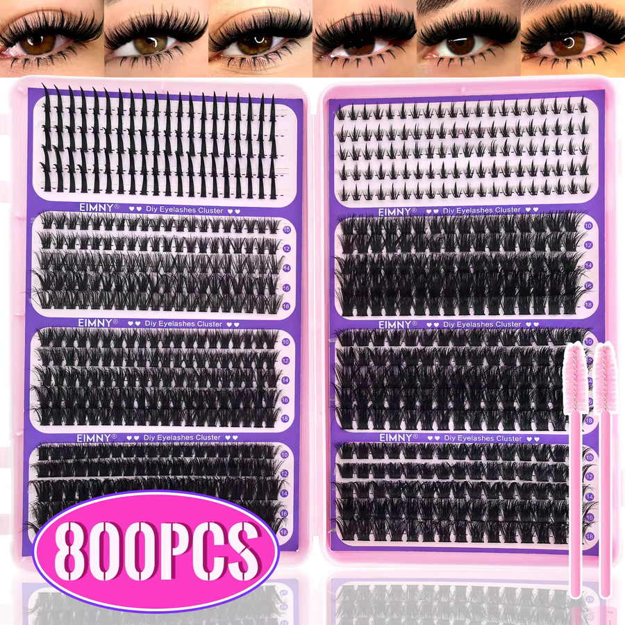 EIMNY Wimpernverlängerungen, 40D-120D, D-Curl, 10-18mm, 800 Stück, Unisex - Bild 6