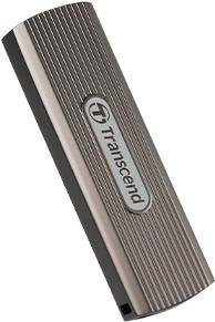 Transcend ESD330C Externe SSD mit 512 GB Speicher, USB-C Anschluss, 256-Bit-AES Verschlüsselung, Dark Grayish Brown - Bild 1
