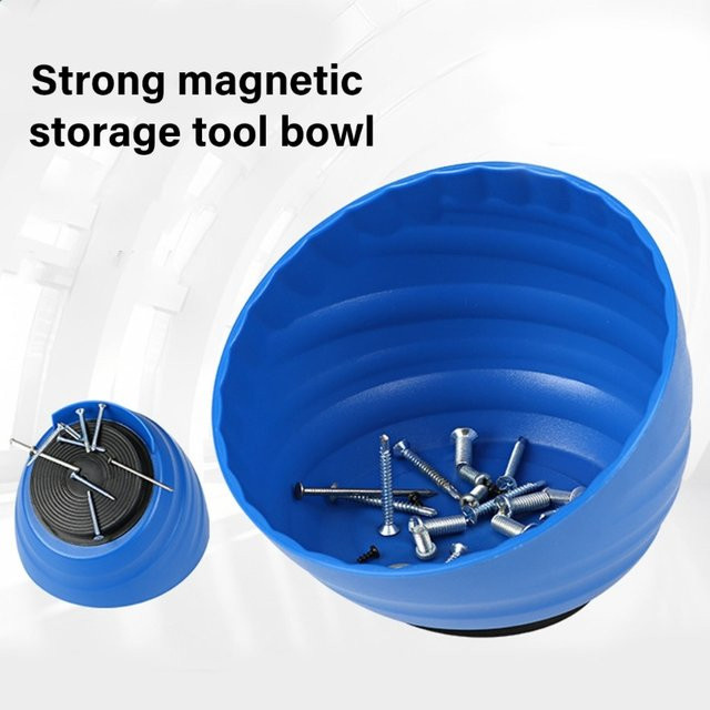 Platzsparende Magnet-Praxisschale in Blau B/T/H: 14,5 x 12,5 x 8,2 cm - Bild 1