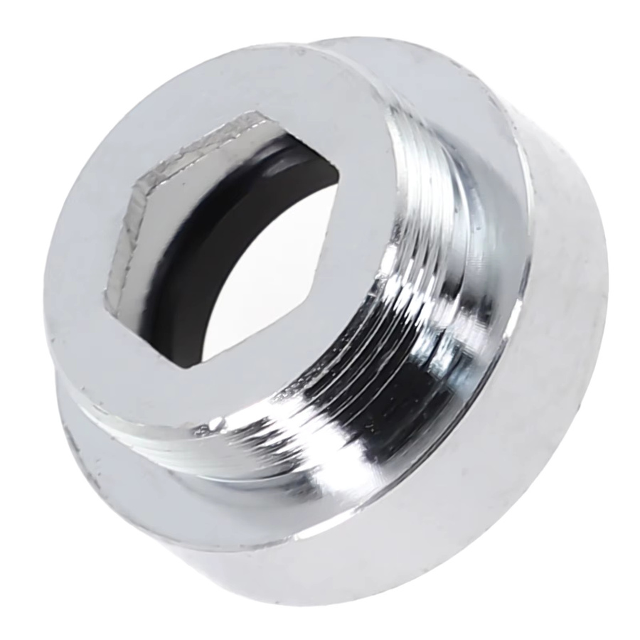 VIBRATITE Wasserhahn-Adapter aus Messing mit 2 Dichtungen für die Küche, silberfarben - Bild 3