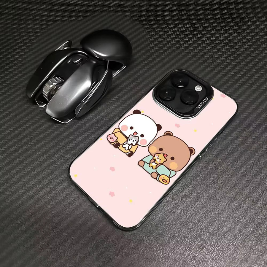 B-Bubu und D-Dudu Handyhülle mit Metallknöpfen für iPhone 12 bis iPhone 17 Pro Max - Bild 2
