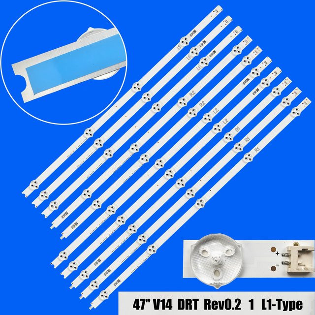 LED-Hintergrundbeleuchtungsstreifen in Weiß für 47LA6300, 47PFH5209/88, 47PFH5609/88, 47PFH6309/88, 47PFT5209/60, 47PFT5609/12 (Modell LC470DUN-PGP1, LC470DUNPGP1) - Bild 1