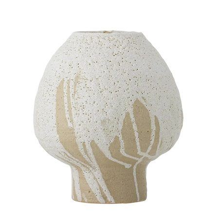Bloomingville Keramikvase Morag in Nature White, Höhe: 17 cm