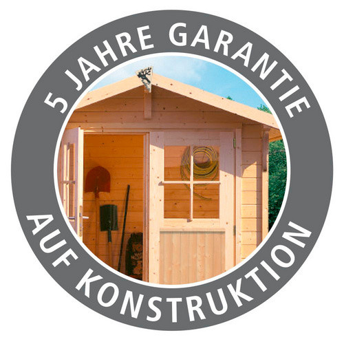 KARIBU Gartenhaus Talkau aus Holz in Beige, B/H/T: 304 x 238 x 304 cm - Bild 2