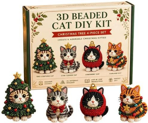 Kleberloses Perlen-Set 3D Perlen DIY-Kit, Weihnachtstier Bastelset - Bild 1