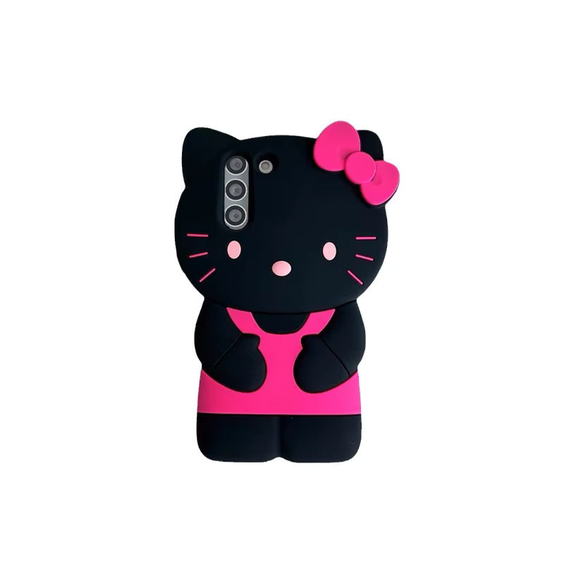Kawaii Hello Kitty Silikonhülle für Samsung Galaxy S25 S24 S23 S22 Ultra Plus S21 S20 FE A55 A54 A36 A16 A15 in Weiß - Bild 5