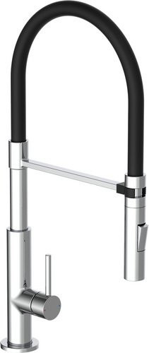 SCHÜTTE Spültischarmatur Stilo mit Soft-Touch Schlauch und Spritzfunktion in Chrom-Schwarz und Silber - Bild 1