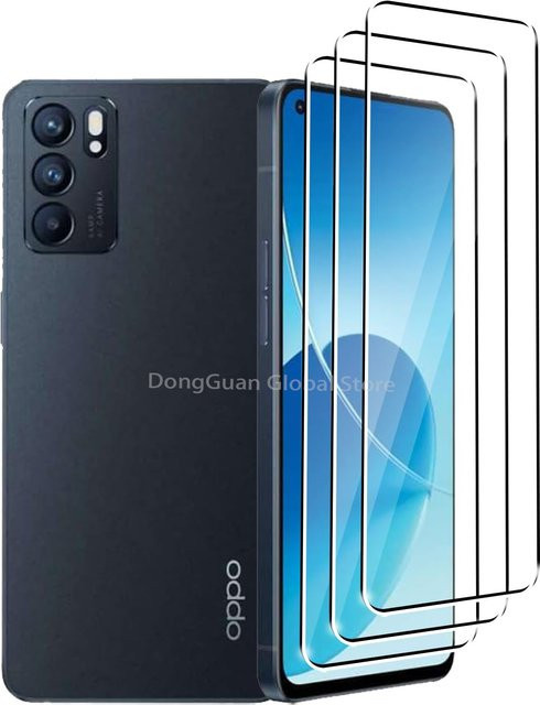 Set aus gehärtetem Glas Displayschutzfolie für OPPO Reno 6 5G, transparent - Bild 1