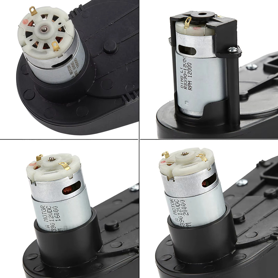 Aramox Getriebe für Elektromotoren, RS390 Elektromotor, Schwarz - Bild 5