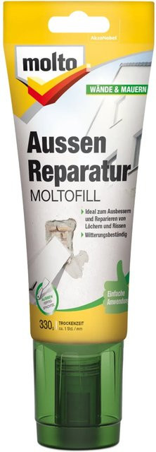 Moltofill Außen-Fertigspachtel Reparaturspachtel in Weiß 330 g - Bild 1