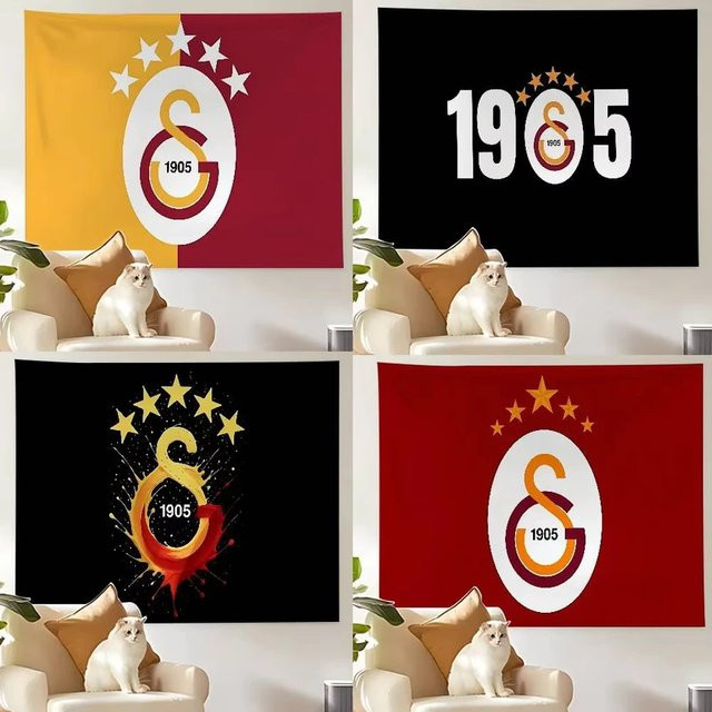 VIKAMA Galatasaray Wandteppich im Art-Deco-Stil als Retro-Wandbehang aus Textil - Bild 1