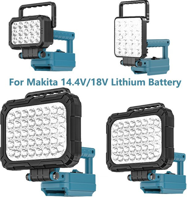 Makita LED Lichtlaterne mit USB und Haken für 18 V Li-Ionen-Akkus, Schwarz - Bild 1