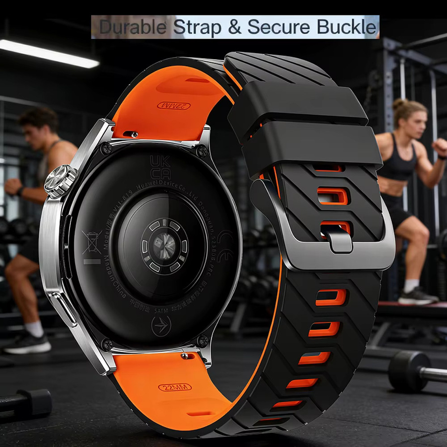 Huawei Uhrenarmband Silikon, zweifarbig, Unisex, 22 mm - Bild 2