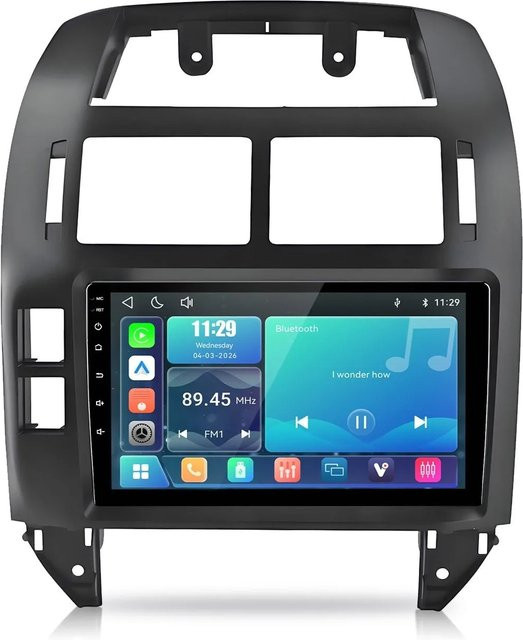 Junsun Autoradio für VW Polo 2001-2009 mit Linux, Schwarz, Wi-Fi und USB - Bild 1