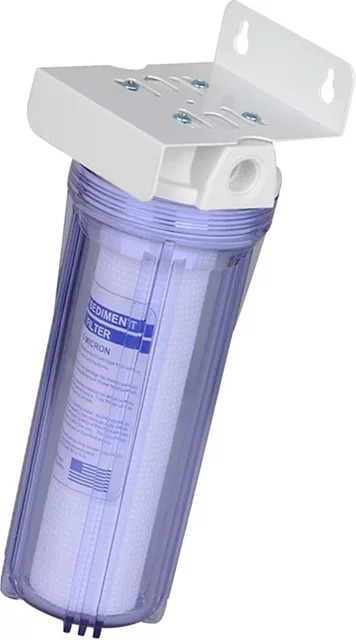 HAWBOIRRY 10-Zoll Hauswasserfilter mit PP-Baumwolle und Farbverlauf, einstufiger Wasserreiniger für die Küche mit 1/2 Zoll Wassereinlass - Bild 1