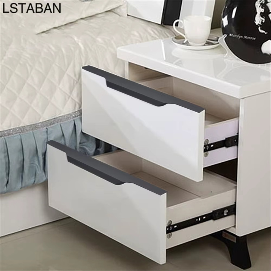 LSTABAN Möbelschrankgriff aus Aluminiumlegierung in Schwarz oder Gold, moderner Griff für Küchenschränke und Schubladen, mattes Finish - Bild 4