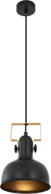 NETTLIFE Vintage Pendelleuchte im Industrie-Design, Schwarz, höhenverstellbar, E27, Durchmesser: 27,0 cm, Höhe: 20,0 cm - Bild 1