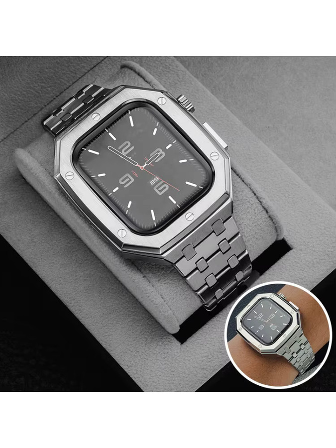 OAKCHARM Uhrenarmband-Set Edelstahl, Silber, Unisex - Bild 5