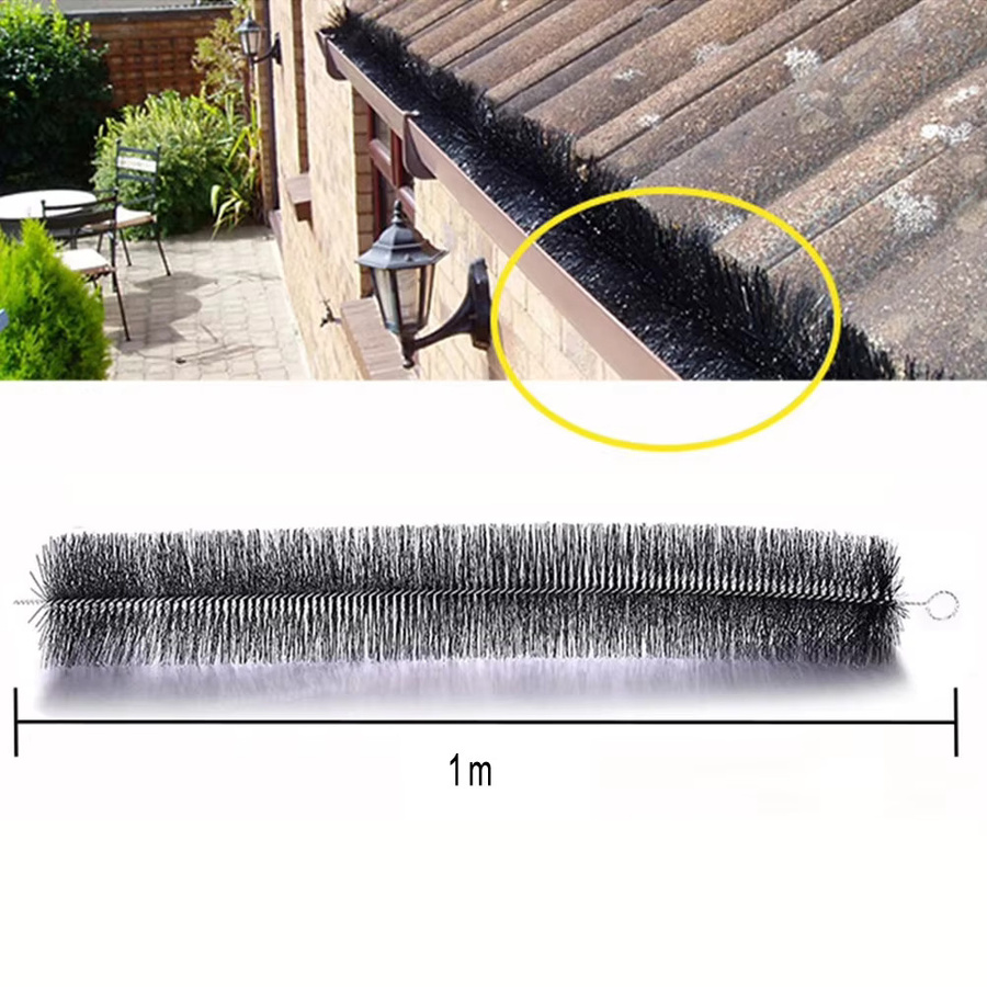 VIBRATITE LeafFilter Dachrinnen-Schutzpinsel zur Laubfilterung und Verstopfungsprävention, Länge: 100 cm - Bild 4