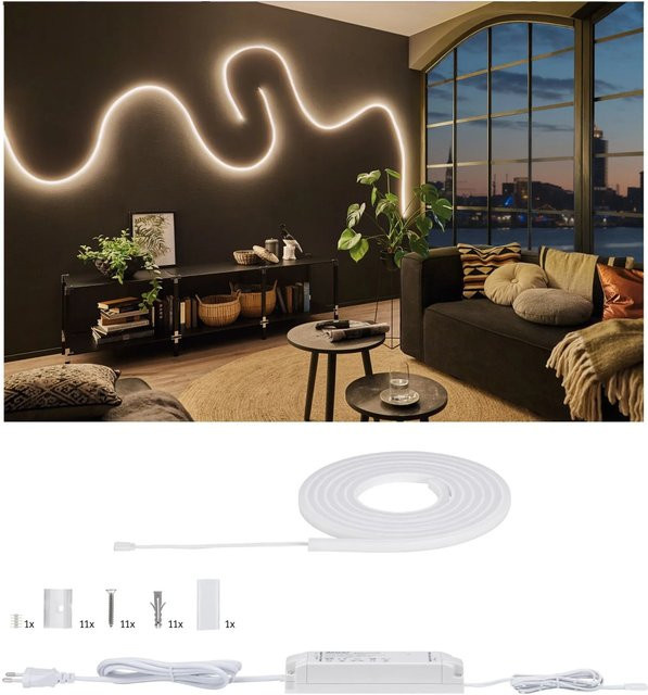Paulmann MaxLED Flow COB LED-Streifen-Basisset Warmweiß, 3 m, inkl. Netzteil und Stecker, IP67 - Bild 2