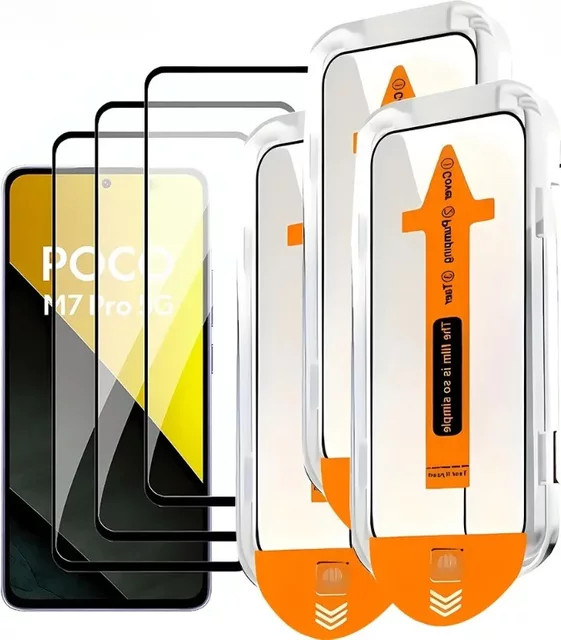 3-teiliges High-Definition Displayschutz-Set aus gehärtetem Glas für Xiaomi POCO M6 Pro Plus, X3 GT, F7 Ultra Pro, F6 und F5 in Transparent - Bild 1
