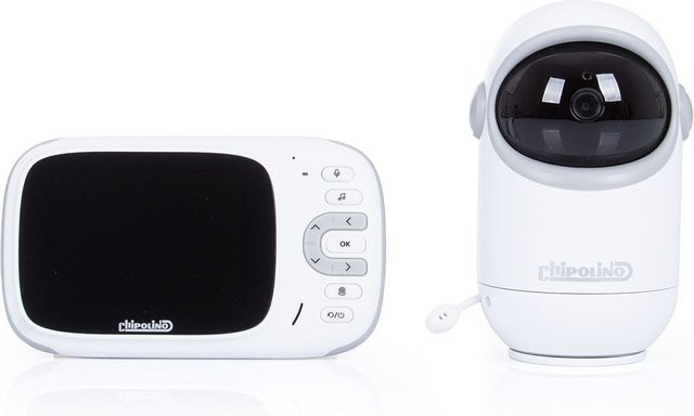 Chipolino Babyphone Sirius Audio-Video Überwachungssystem mit 3,2 Zoll TFT LCD Farbdisplay, Nachtsicht und VOX Funktion in Weiß - Bild 1