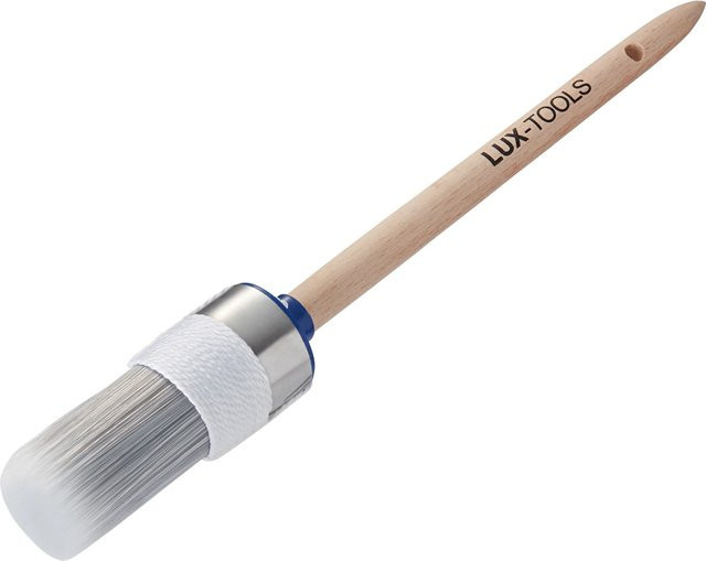 LUX-TOOLS Ringpinsel Lack Größe 8 mit Synthetikborsten und Holzgriff - Bild 1