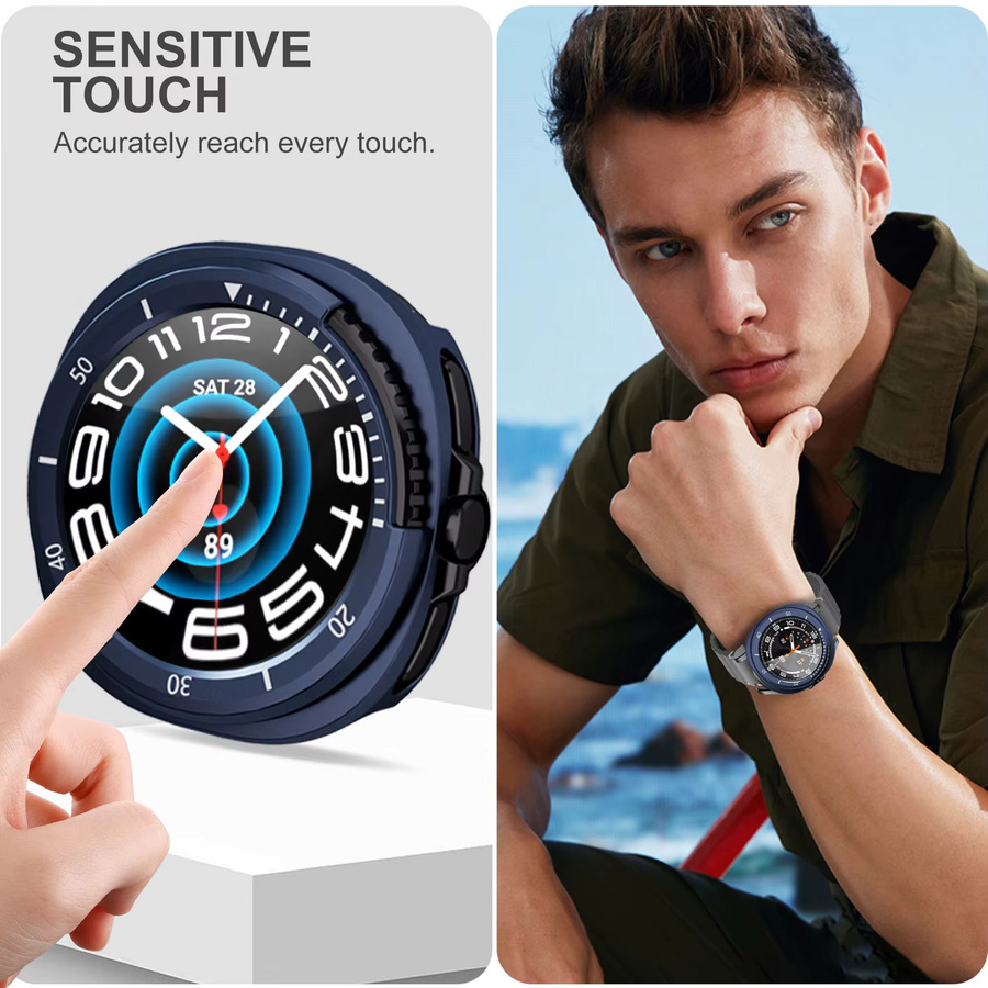 SAMUTAX Schutzhülle für Samsung Galaxy Watch 8 Classic 46 mm, Weiß, Unisex - Bild 4