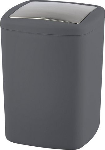 Wenko Schwingdeckeleimer Barcelona Anthrazit 8,5 l, B/T/H: 20,5 x 28,5 x 20,5 cm - Bild 1