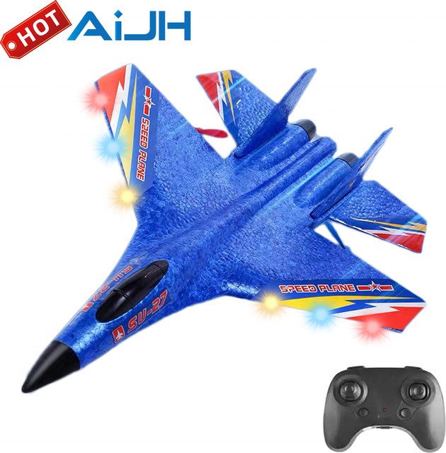 AiJH Jet Fighter EPP Su 27 Rc Aircraft Model Ferngesteuerter Foam Glider mit Licht - Bild 1