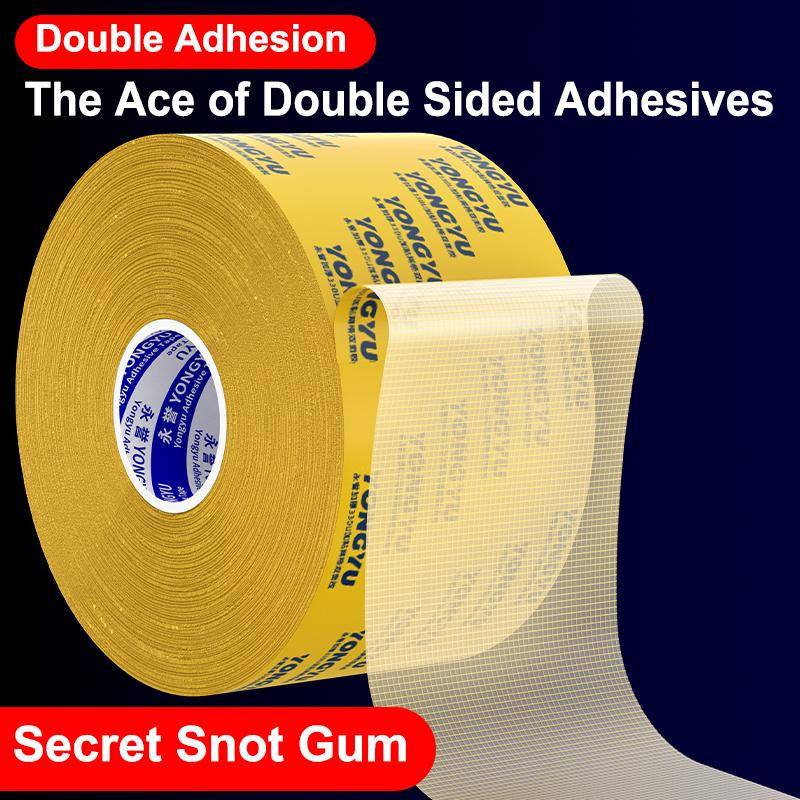 Yiran Gelbes Doppelseitiges Stoffband Gaze Transparent Wasserdicht und Rückstandsfrei Breite: 10 mm, Länge: 10 m, Dicke: 0,33 mm - Bild 2