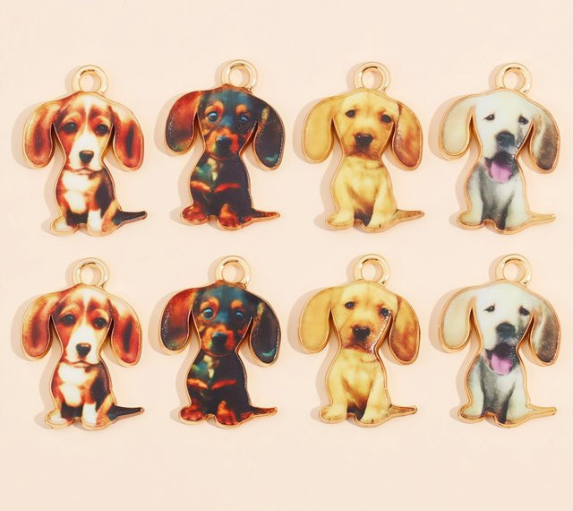 RUWENSHU Hunde-Anhänger, Legierung, Gold, Unisex - Bild 1