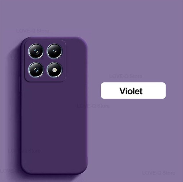 Stoßfeste Flüssigsilikon Schutzhülle für Xiaomi 14T Pro und Xiaomi Mi 14T in Violett - Bild 1
