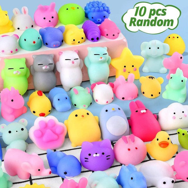 Freedom Outdoors Kawaii Squishies Mochi Anima Squishy Spielzeug, 50-55 Stück, gelb - Bild 1
