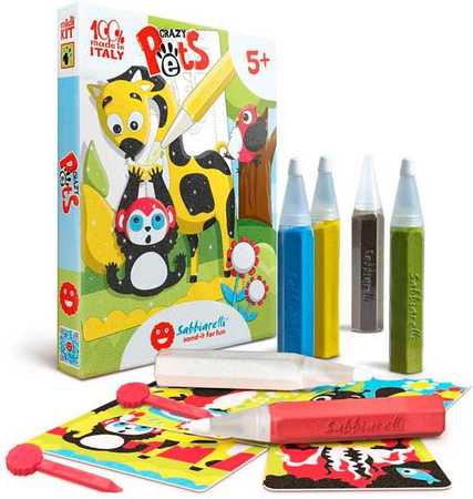 Sabbiarelli Sand-it for Fun Midi Kit Crazy Pets Set