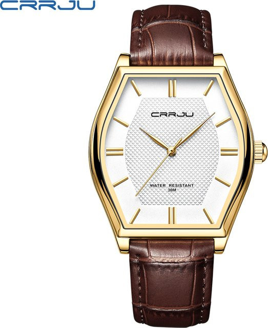 CRRJU Armbanduhr, Quarz, Leder, Bicolor, Herren - Bild 1
