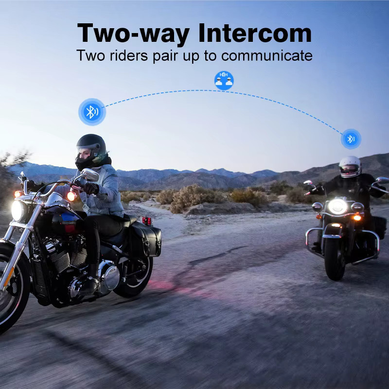 Maxto X2 Motorradhelm-Headset-Gegensprechanlage in Schwarz mit FM MP3 Unterstützung und 800 m Reichweite, wasserdicht nach IPX6 - Bild 3