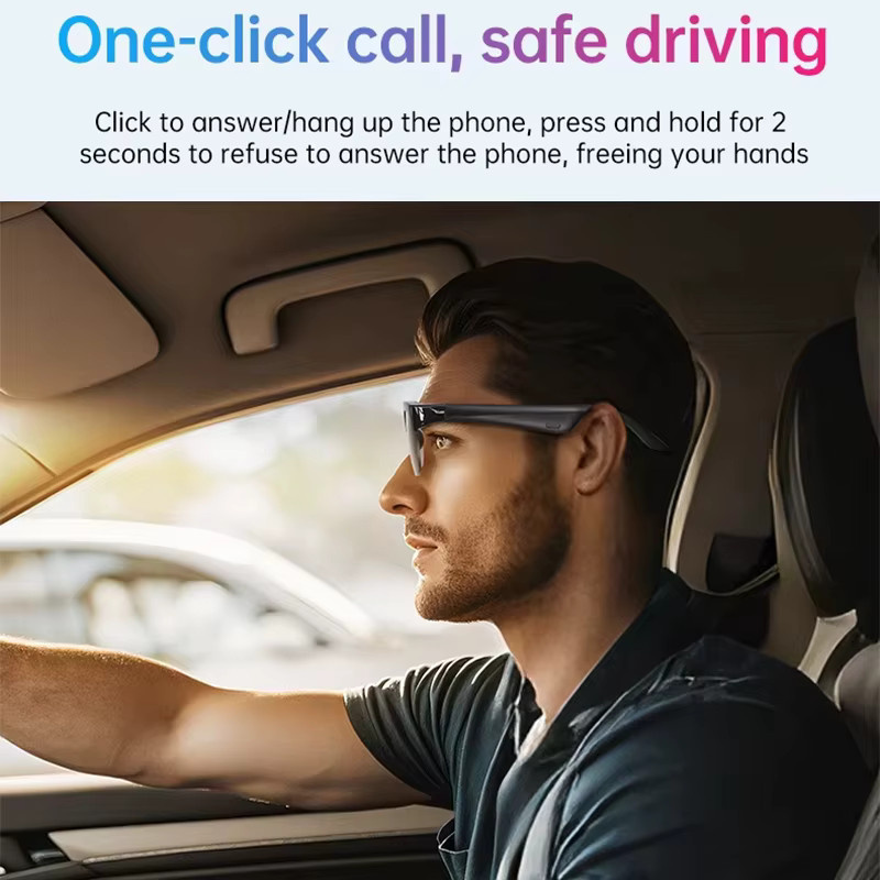 Lenovo Smart Glasses 2026 Smarte Sonnenbrille mit KI-Übersetzung, Bluetooth, Aufnahme und Musikwiedergabe, Unisex, Schwarz oder Weiß - Bild 5