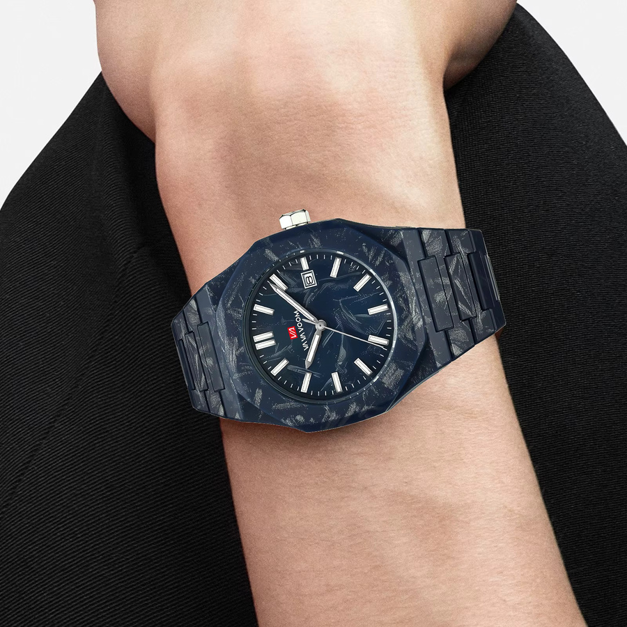 VA VA VOOM Armbanduhr, Quarz, Kunststoff, 40 mm, Schwarz, Herren - Bild 3