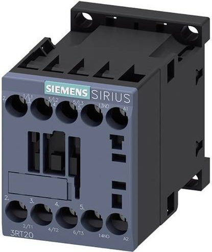 Siemens Schütz 3RT2016-1AP01 in Grau mit 3 Schließern, 4 kW, 230 V/AC und 9 A inklusive Hilfskontakt - Bild 1