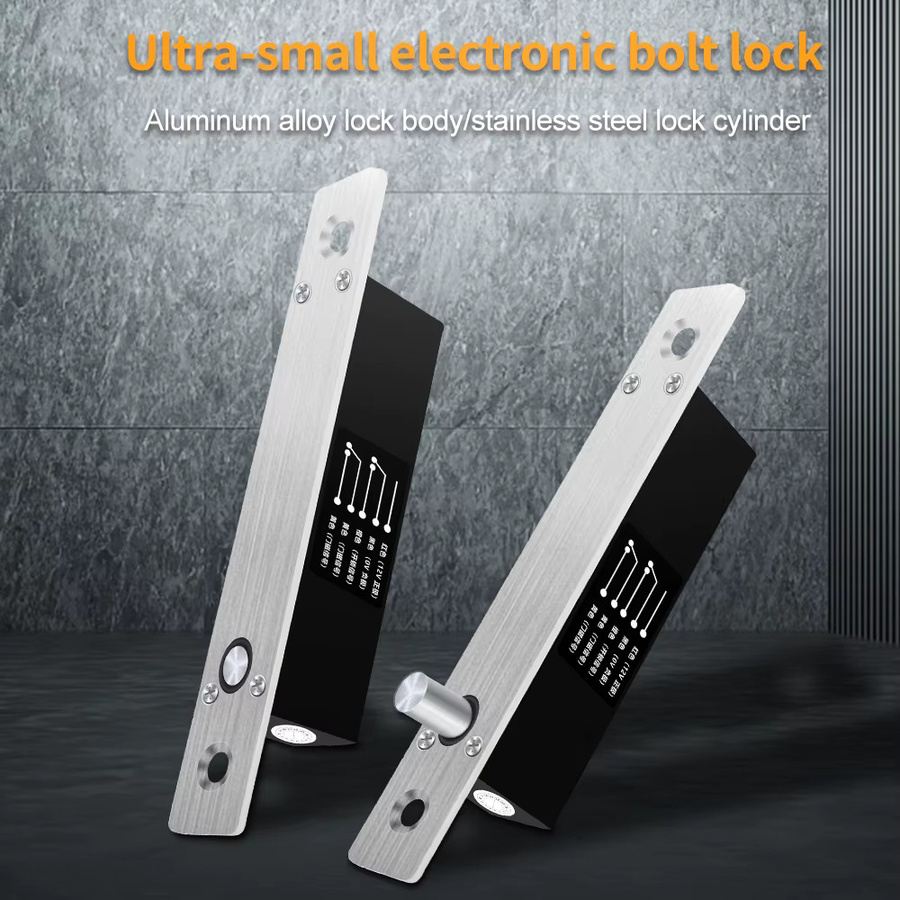 LUCKING DOOR Mini-Elektroriegelschloss mit Verzögerungstimer und Rückmeldesignal in Silber für 12V-Einstecktüren - Bild 2