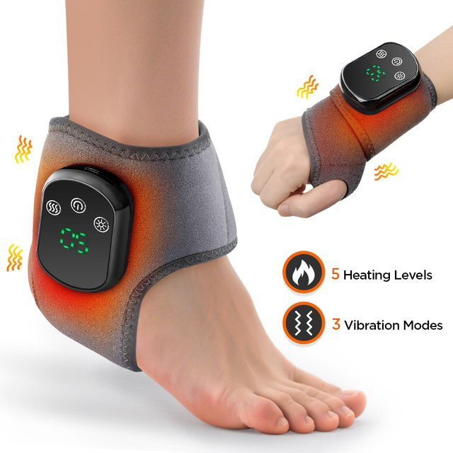 DeMoce Elektrisches Fuß- und Knöchelmassagegerät mit Heizung und Vibration - Bild 1