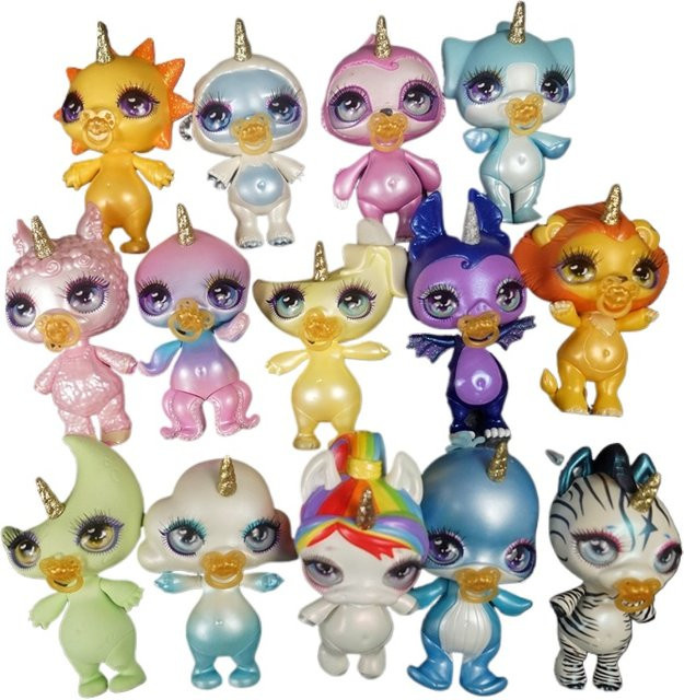 Playmates Einhorn, Cartoon Tier Modell, fully articulated, bunt - Bild 1